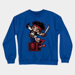 Funny Cute Kawaii Pirate Jack in the Box Cartoon Crewneck Sweatshirt